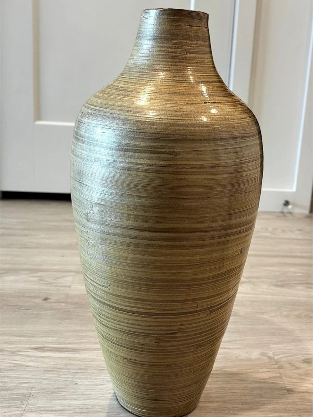 Textured Brown & Gold Vase